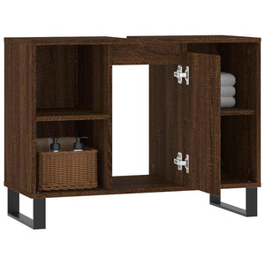 Badschrank Braun Eichenoptik 80 cm