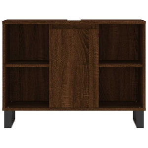 Badschrank Braun Eichenoptik 80 cm