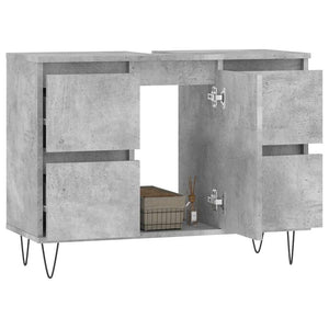 Betongrauer Badschrank 80 cm