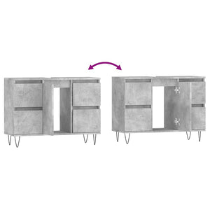 Betongrauer Badschrank 80 cm