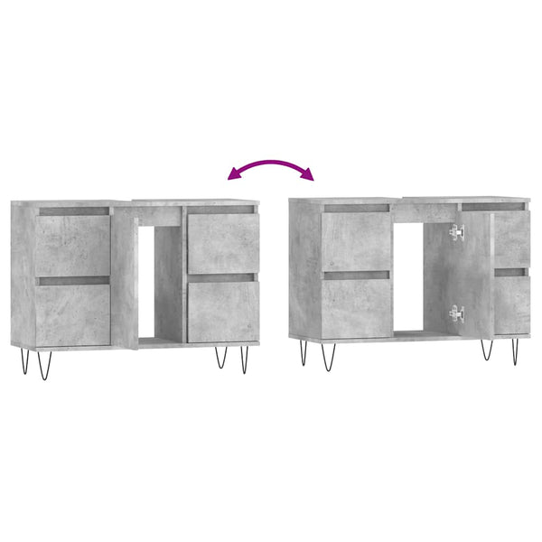 Betongrauer Badschrank 80 cm