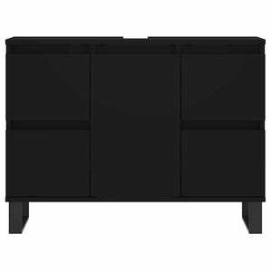 Schwarzer Badschrank 80 cm