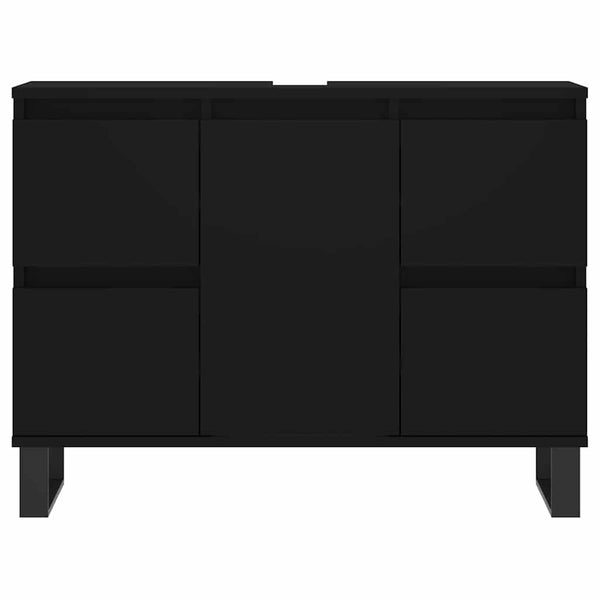 Schwarzer Badschrank 80 cm