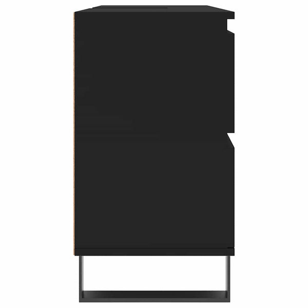 Schwarzer Badschrank 80 cm
