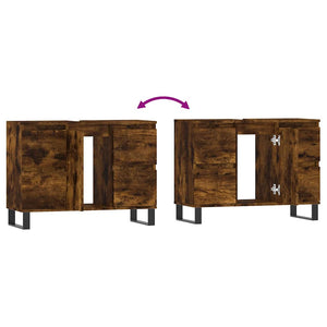 Badschrank Räuchereiche 80 cm