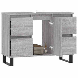 Grauer Badschrank Sonoma 80 cm