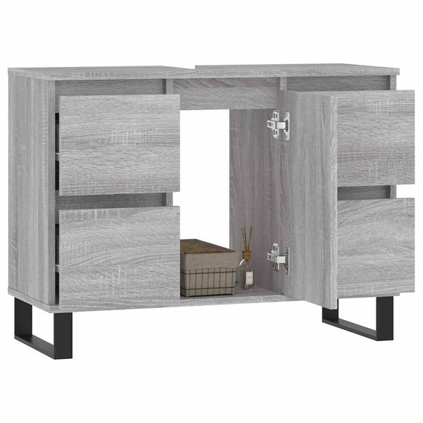 Grauer Badschrank Sonoma 80 cm