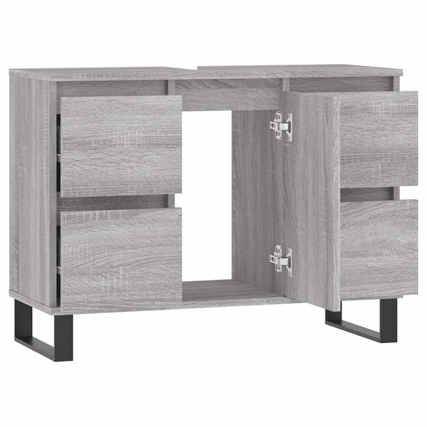 Grauer Badschrank Sonoma 80 cm