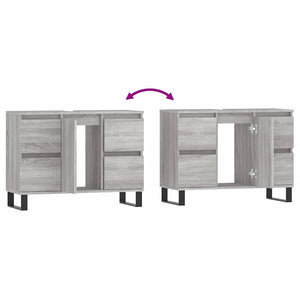 Grauer Badschrank Sonoma 80 cm