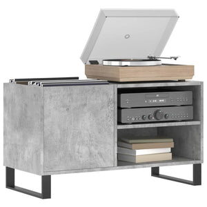 Plattenschrank Betongrau für Schallplatten
