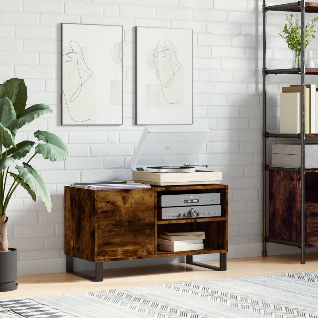 Plattenschrank Räuchereiche für Schallplatten