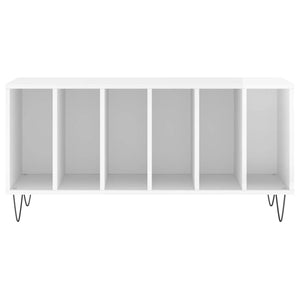 Plattenschrank Hochglanz Weiß 100x38x48 cm