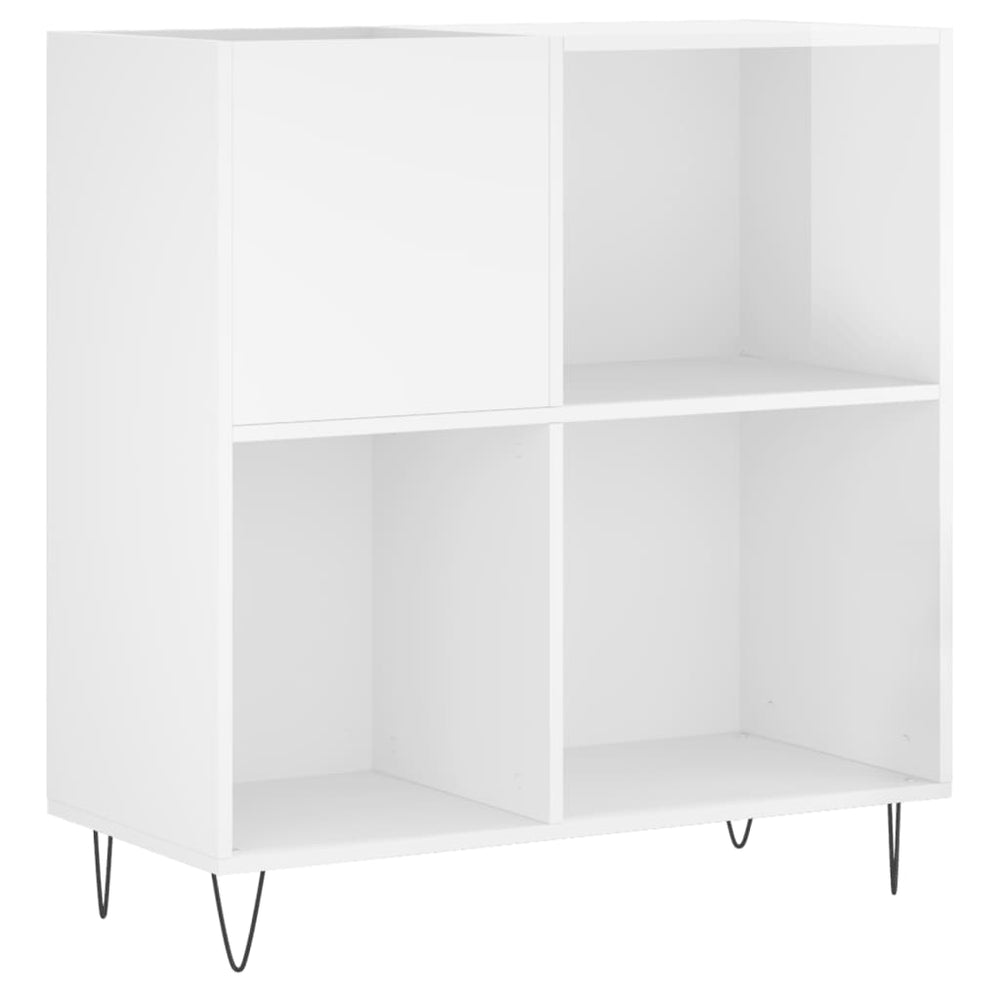 Plattenschrank Hochglanz Weiß