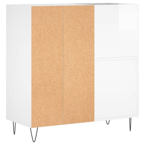 Plattenschrank Hochglanz Weiß