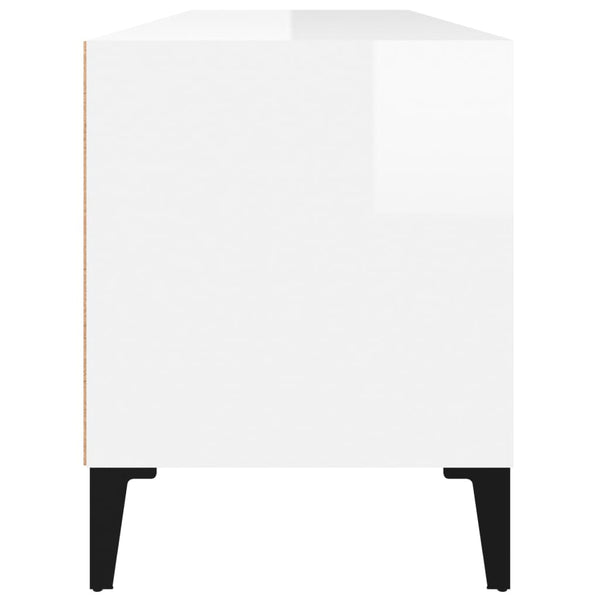 TV-Schrank, Hochglanz Weiß, 100 cm