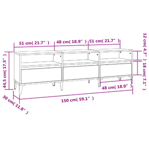TV-Schrank Betongrau 150 cm