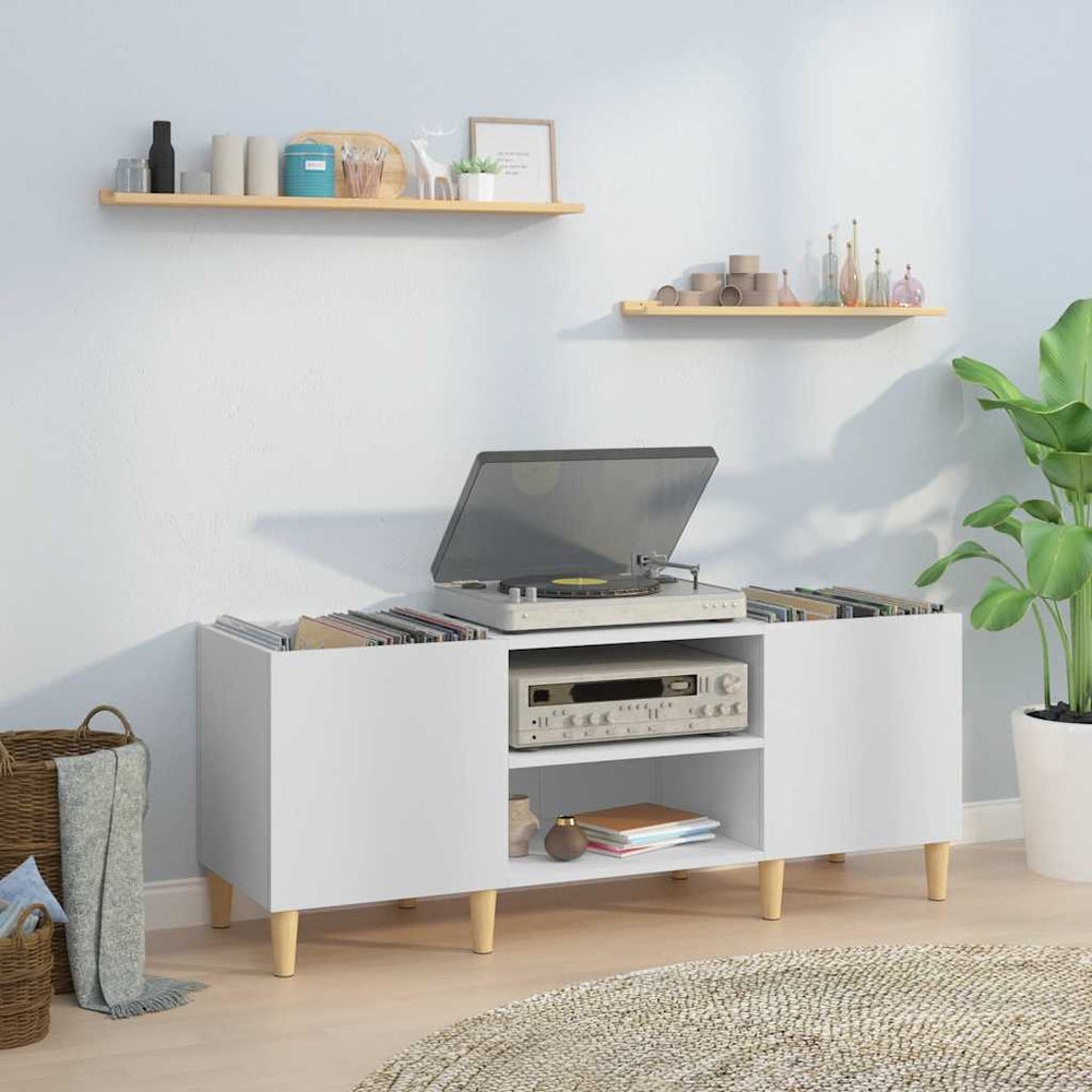 Weißer Schallplattenschrank