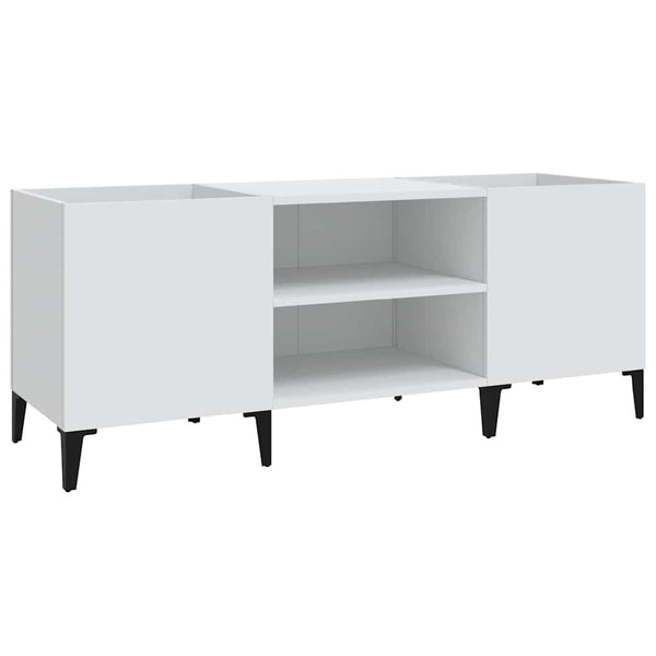 Weißer Schallplattenschrank aus Holz