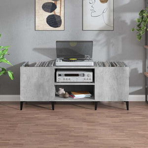 Plattenschrank Betongrau, 121 cm