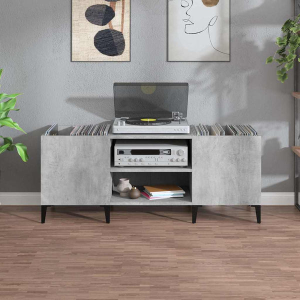 Plattenschrank Betongrau, 121 cm