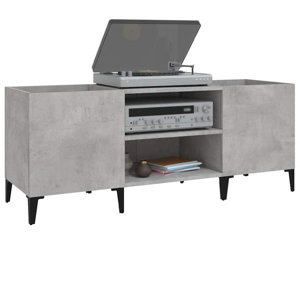 Plattenschrank Betongrau, 121 cm