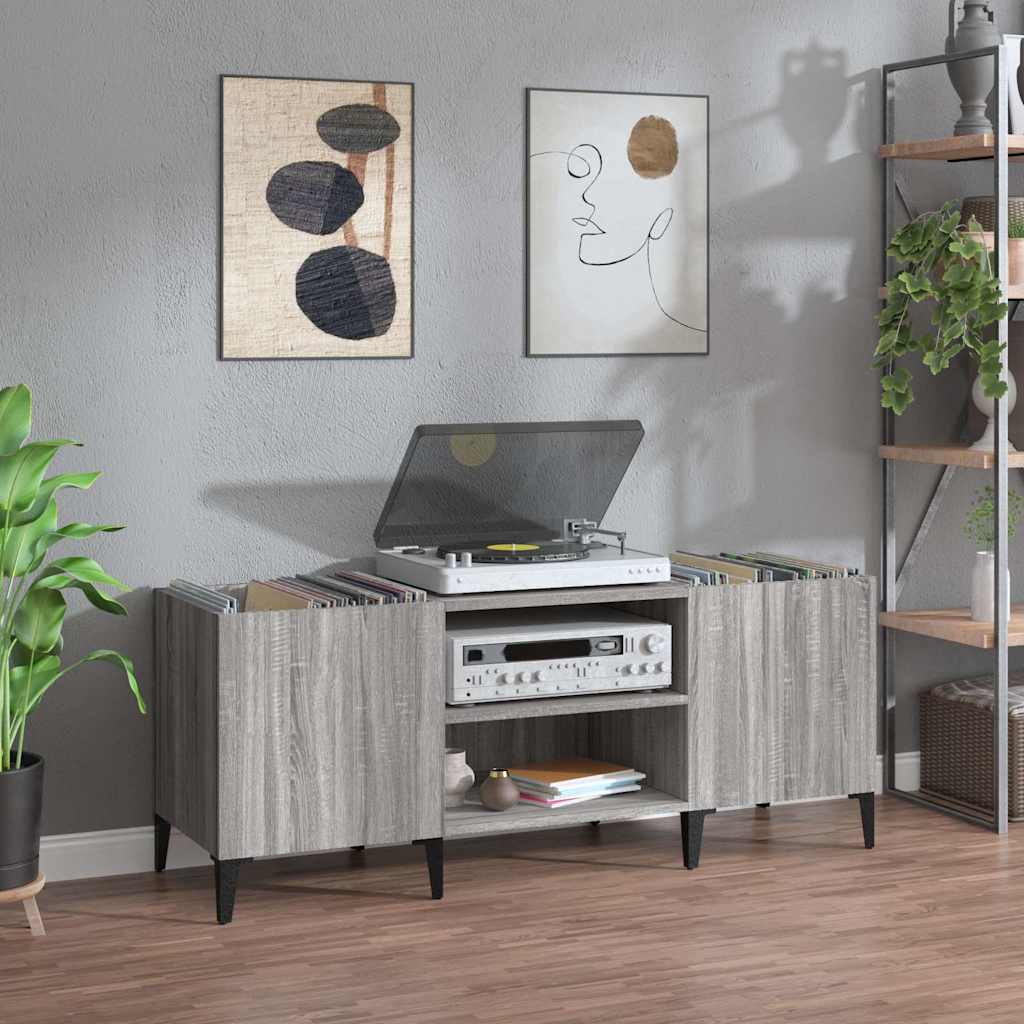 Plattenschrank Grau Sonoma 121 cm