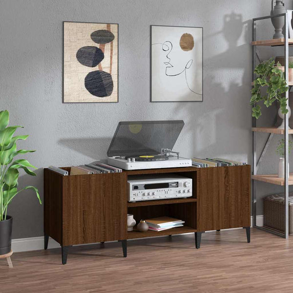 Plattenschrank Braun Eichen-Optik