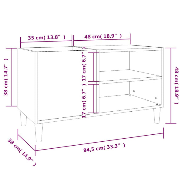 Schwarzer Plattenschrank aus Holz