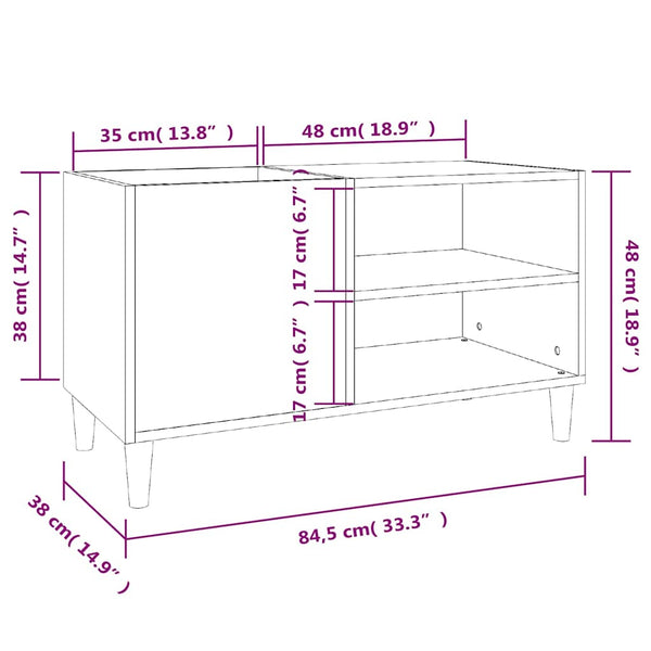 Plattenschrank Sonoma Eiche 84,5 cm