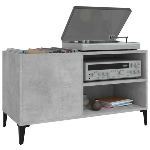 vidaXL Meuble de rangement gris béton 84,5x38x48 cm en bois d'ingénierie