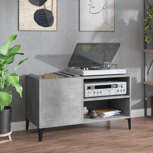 vidaXL Meuble de rangement gris béton 84,5x38x48 cm en bois d'ingénierie