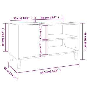 Plattenschrank Grau Sonoma