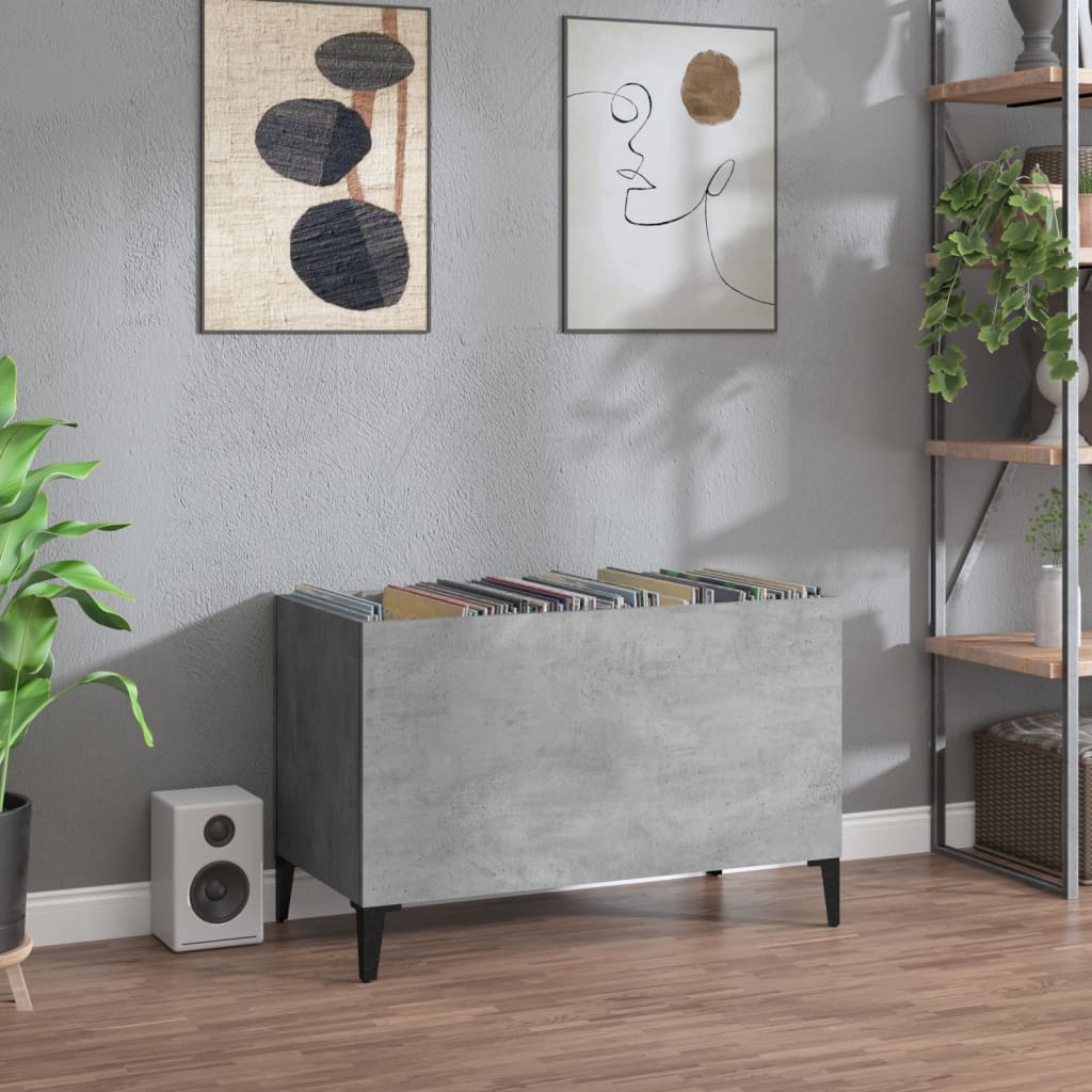 Plattenschrank Betongrau Holzwerkstoff