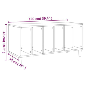 Plattenschrank Räuchereiche 100 cm