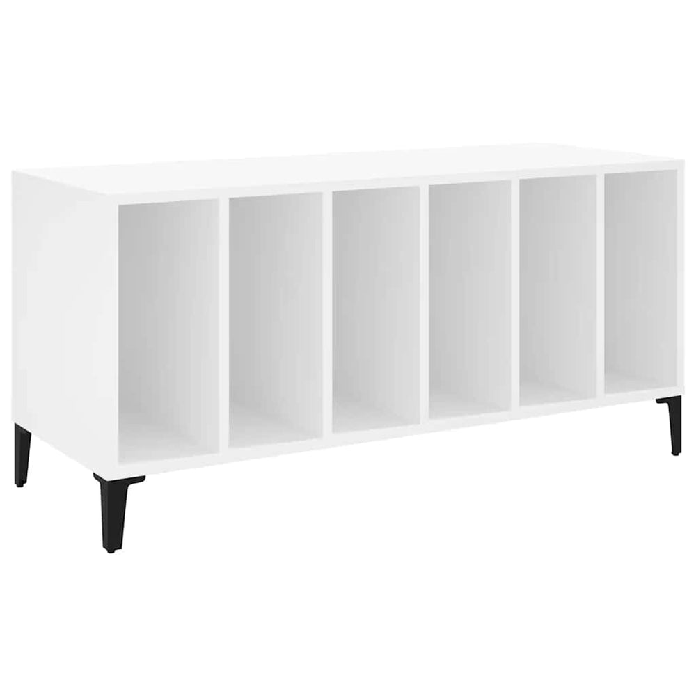 Weißer Schallplattenschrank aus Holz