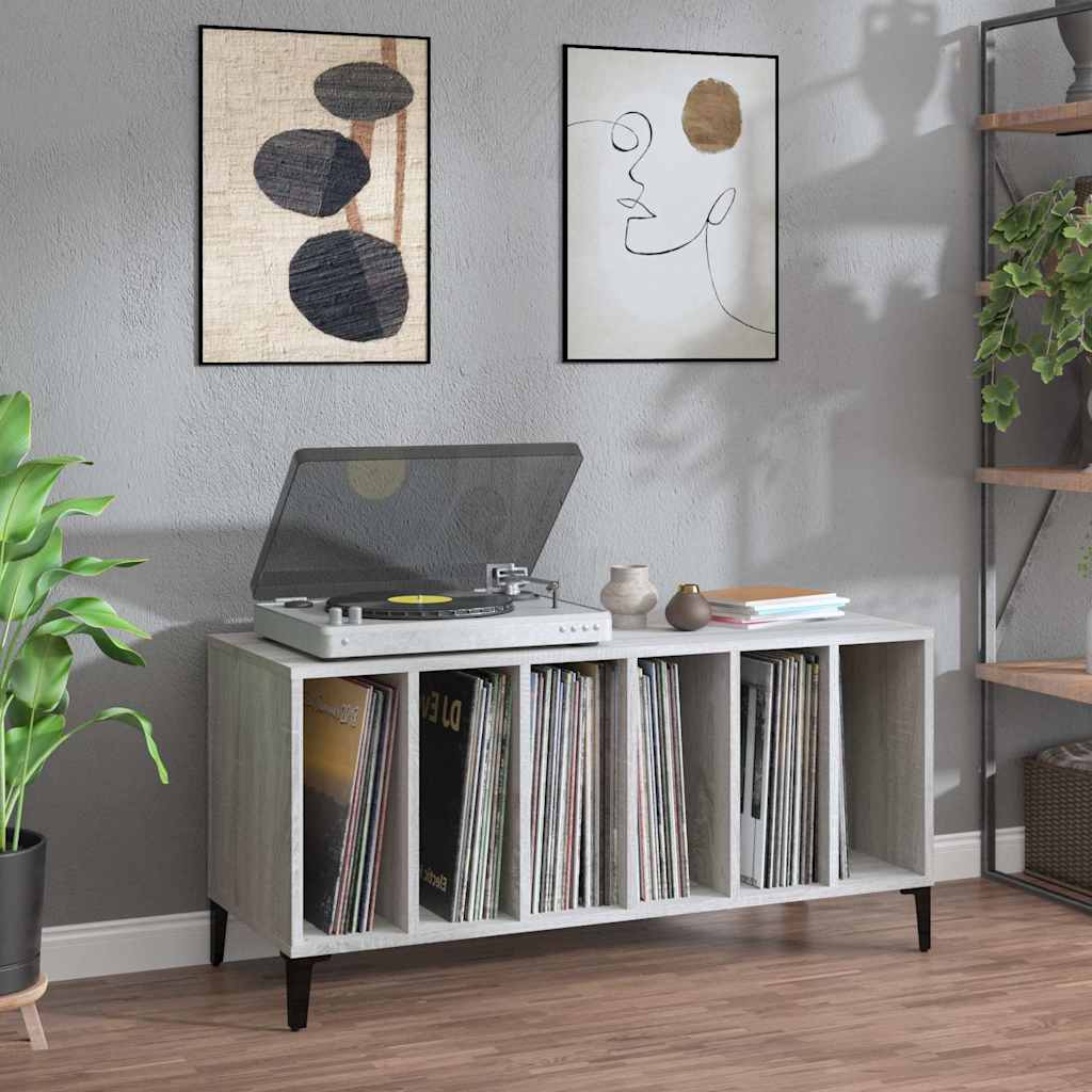 Plattenschrank Grau Sonoma 100x38x48 cm