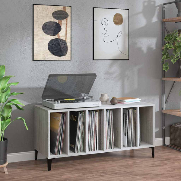 Plattenschrank Grau Sonoma 100x38x48 cm