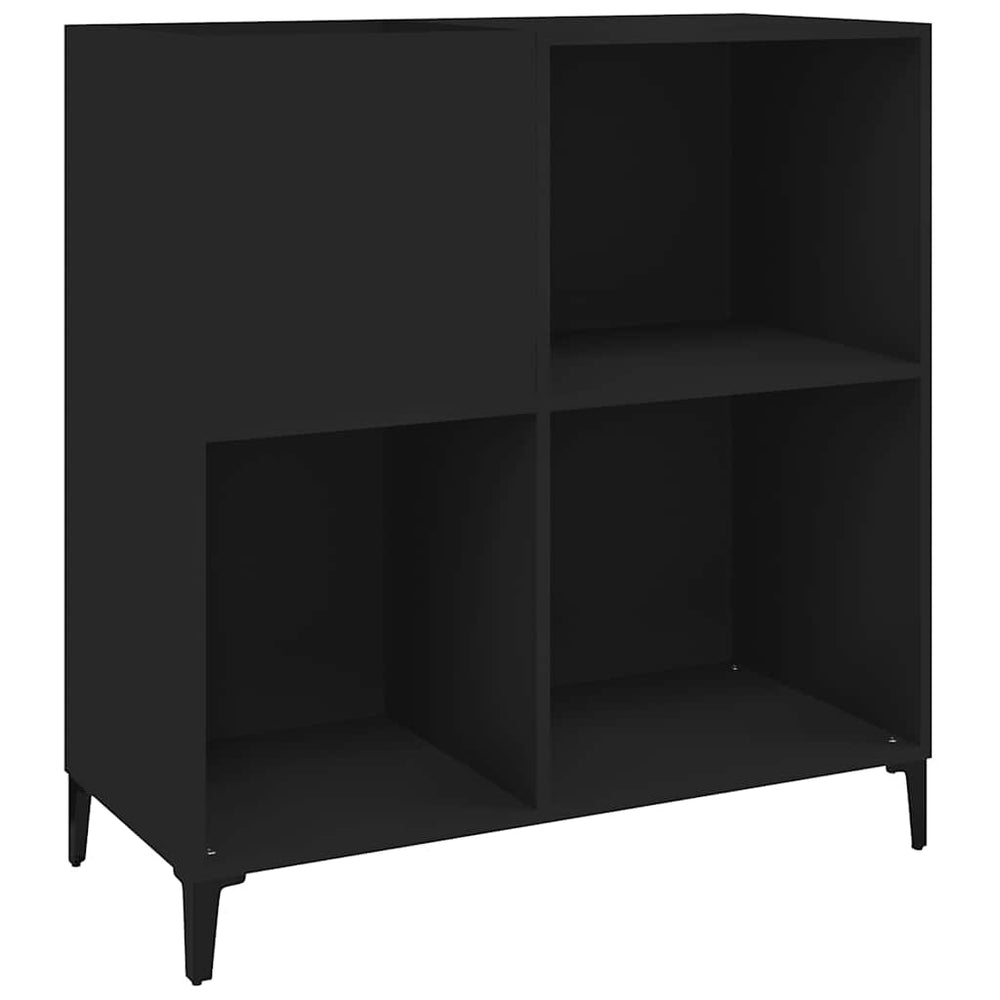 Schwarzer Plattenschrank aus Holz