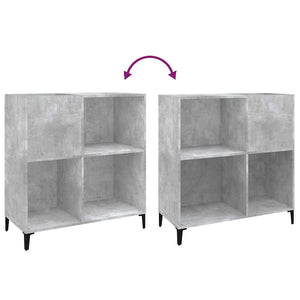 Plattenschrank Betongrau, Holzwerkstoff