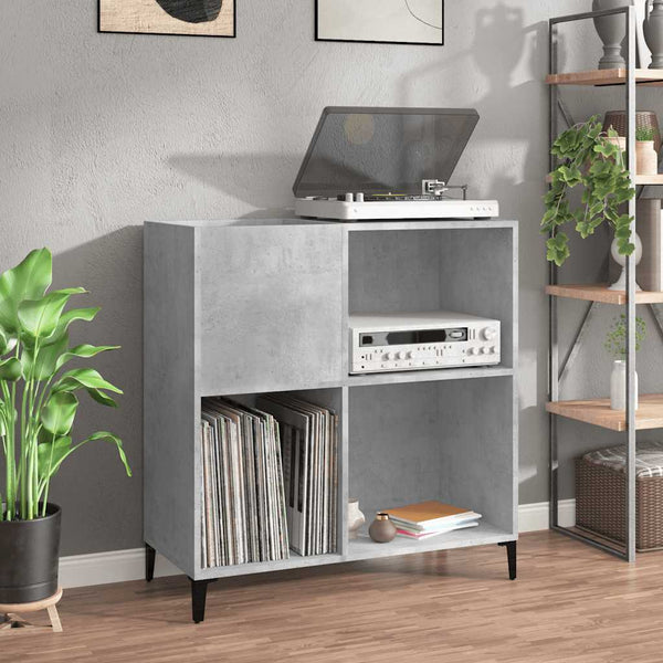 Plattenschrank Betongrau, Holzwerkstoff