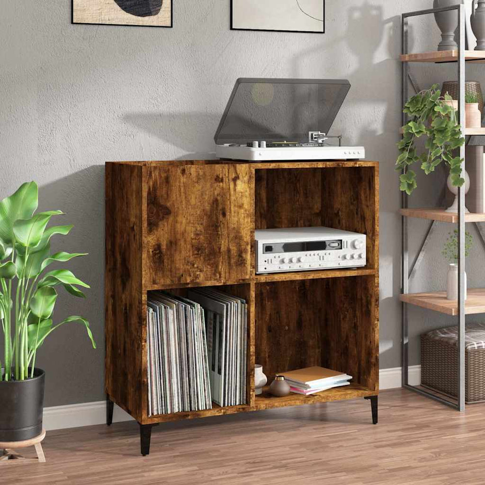 Schallplattenschrank Räuchereiche 84,5 cm