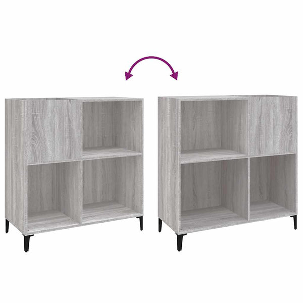 Plattenschrank Grau Sonoma 84,5 cm
