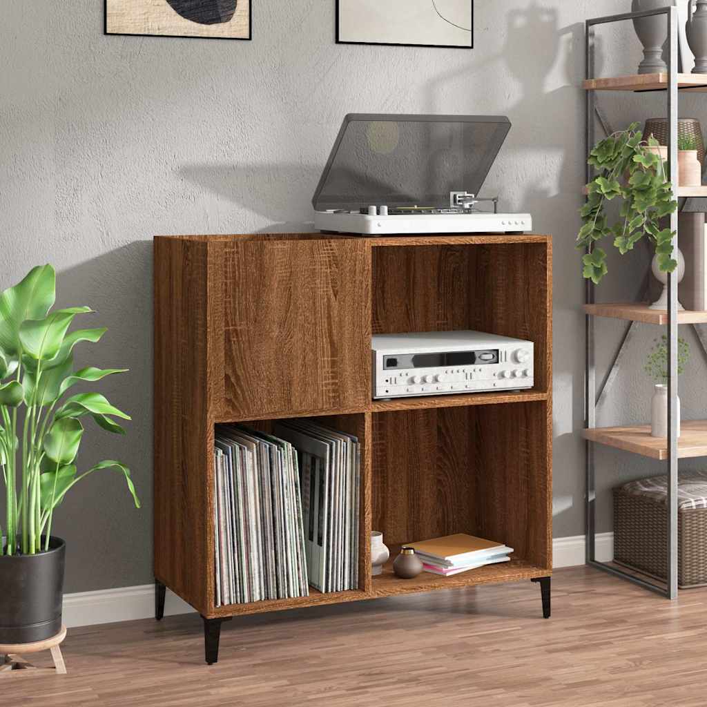 Plattenschrank Braun Eichenoptik