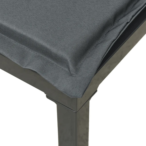 9-teiliges Garten Lounge Set Schwarz Grau Rattan