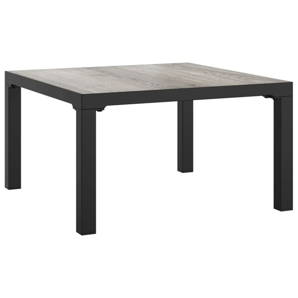 9-teiliges Garten Lounge Set Schwarz Grau Rattan