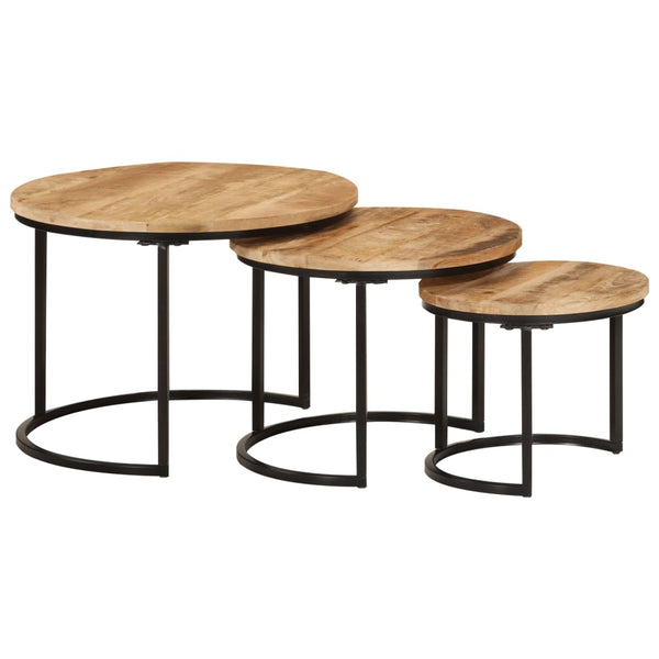 Satztische 3er Set Mango Massivholz