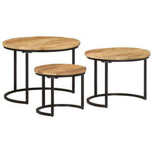 Satztische 3er Set Mango Massivholz