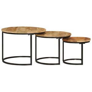 Satztische 3er Set Mango Massivholz