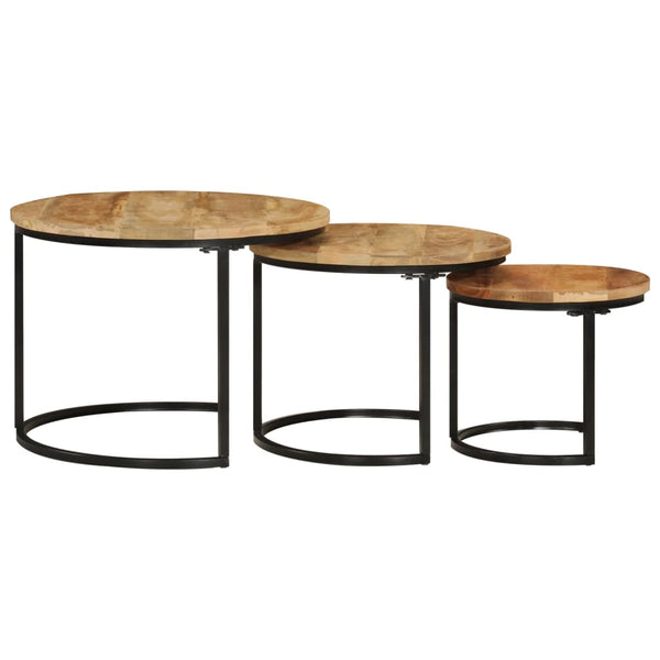 Satztische 3er Set Mango Massivholz