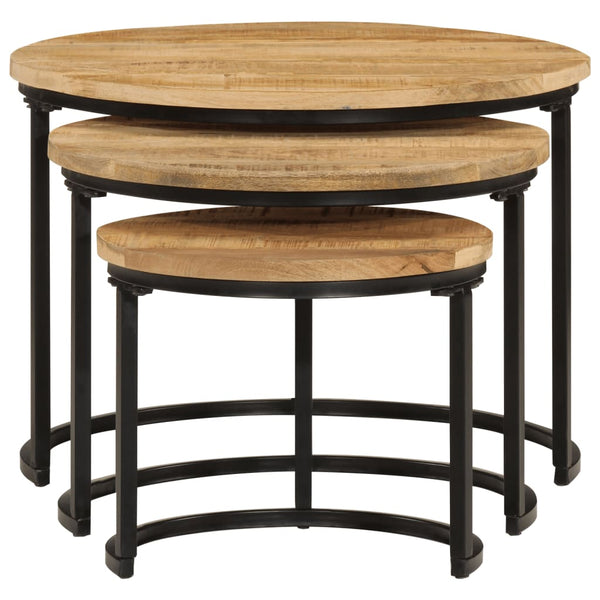 Satztische 3er Set Mango Massivholz